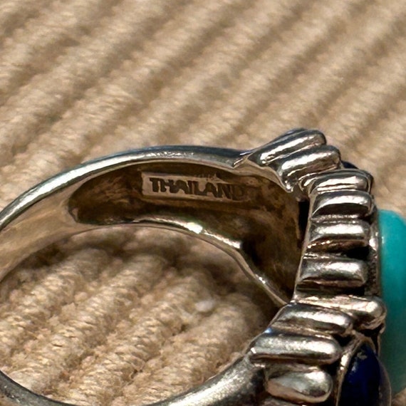 Vintage sterling silver multistone ring - image 3