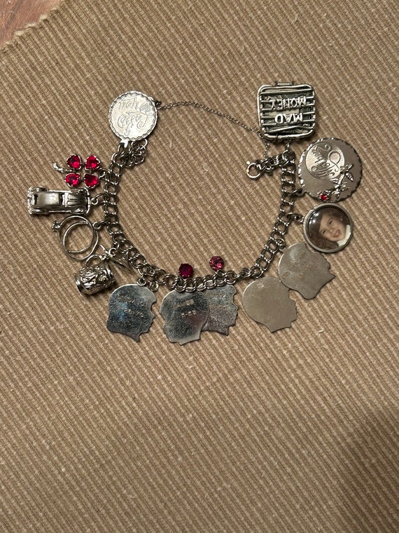 Eclectic sterling silver charm bracelet - image 1