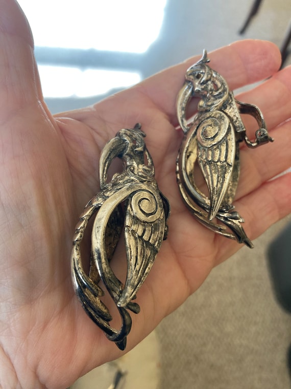 Ultra Rare Dominique Aurientis parrot clip earrin… - image 2