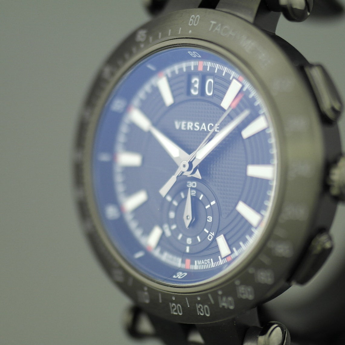 Buy VERSACE Vrace Tachymeter Analogue Gents Watch in Black Online in
