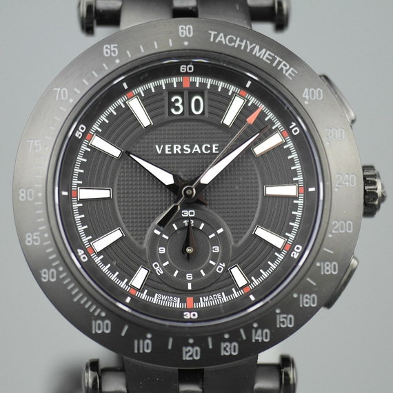 versace stainless steel analogue watch