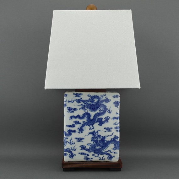 Ralph Lauren Chinese Porcelain Dragon Blue White Meredith Ralph Lauren Chinese Porcelain Dragon, Ralph Lauren Table Lamp Blue
