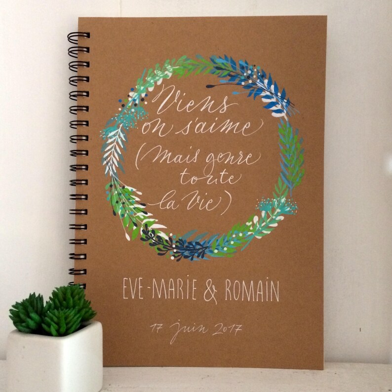 Personalized Wedding Guest Book A5 or A4 Etsy