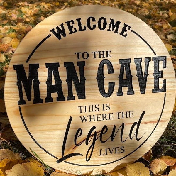 Welcome to the Man Cave SVG digital file, Dxf file, carbide create file, CNC router files, CNC plan