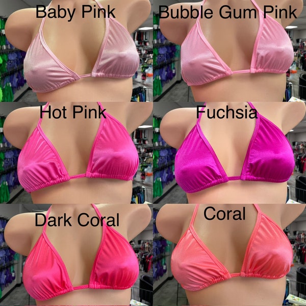 Exotic Dancewear Triangle Top Multiple Colors Available
