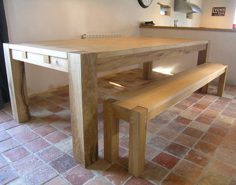 Contemporary Sustainable Oak Dining Table Etsy UK