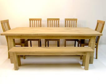 Refectory Dining Table in French Oak