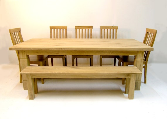 Refectory Dining Table in French Oak Etsy Ireland