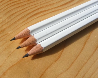 Personalised HB White Pencils