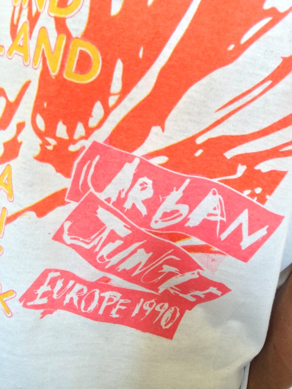 Vtg 90's ROLLING STONES Urban Jungle Europe 1990 Tour White T