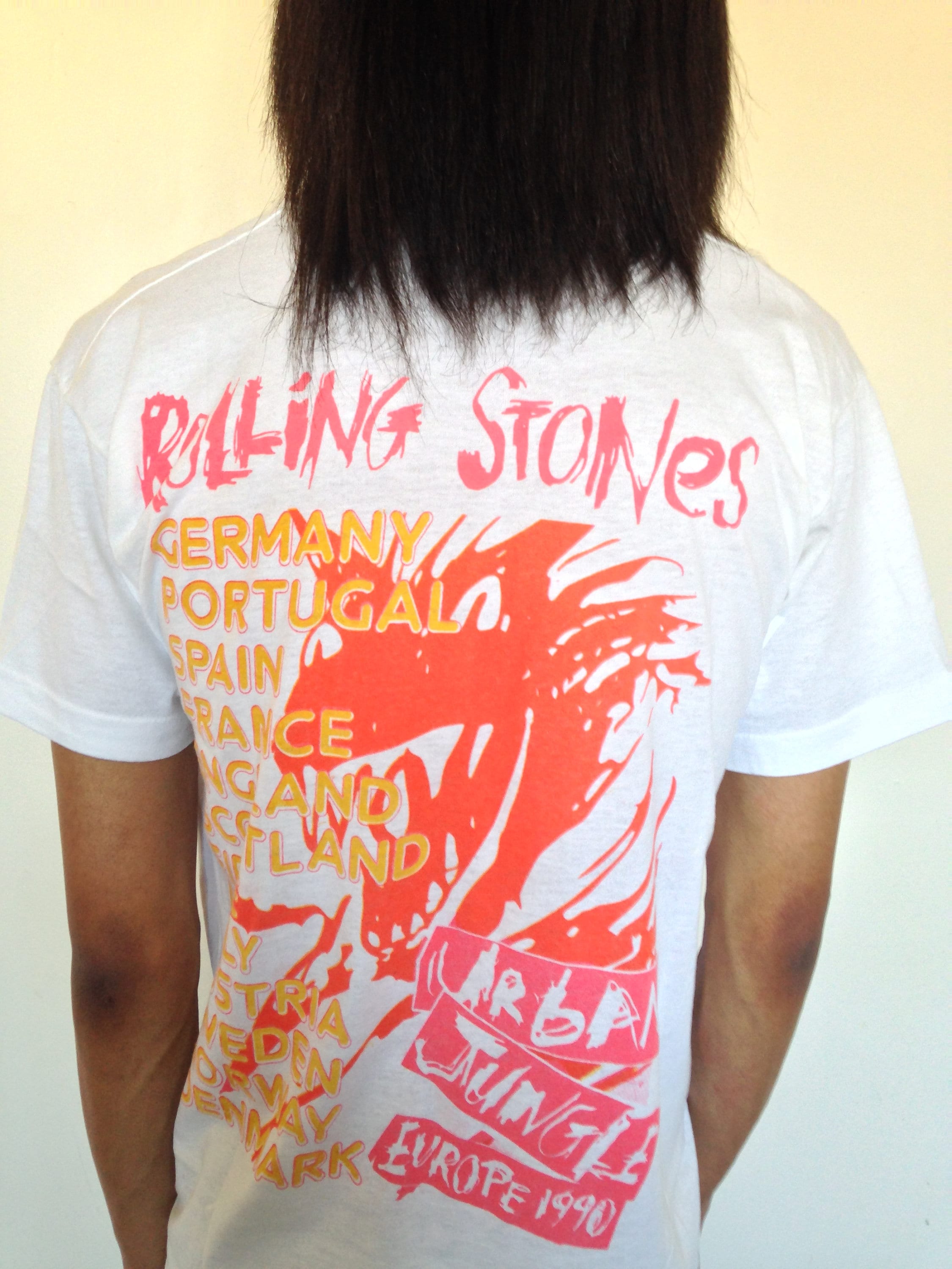 Vtg 90's ROLLING STONES Urban Jungle Europe 1990 Tour White T