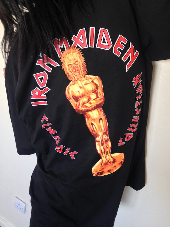 Vtg 80's IRON MAIDEN Killers black T-shirt XL - image 5