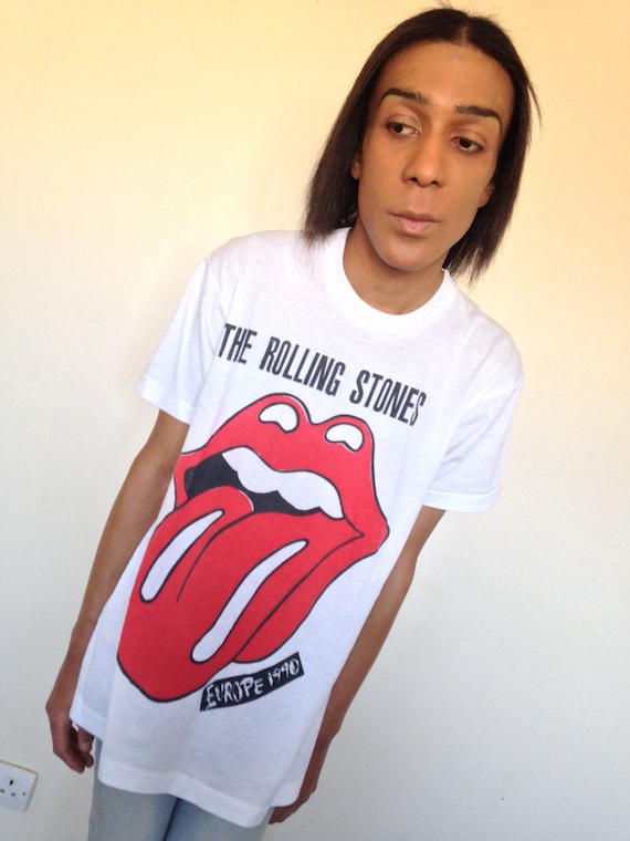 Vtg 90's ROLLING STONES Urban Jungle Europe 1990 Tour White T