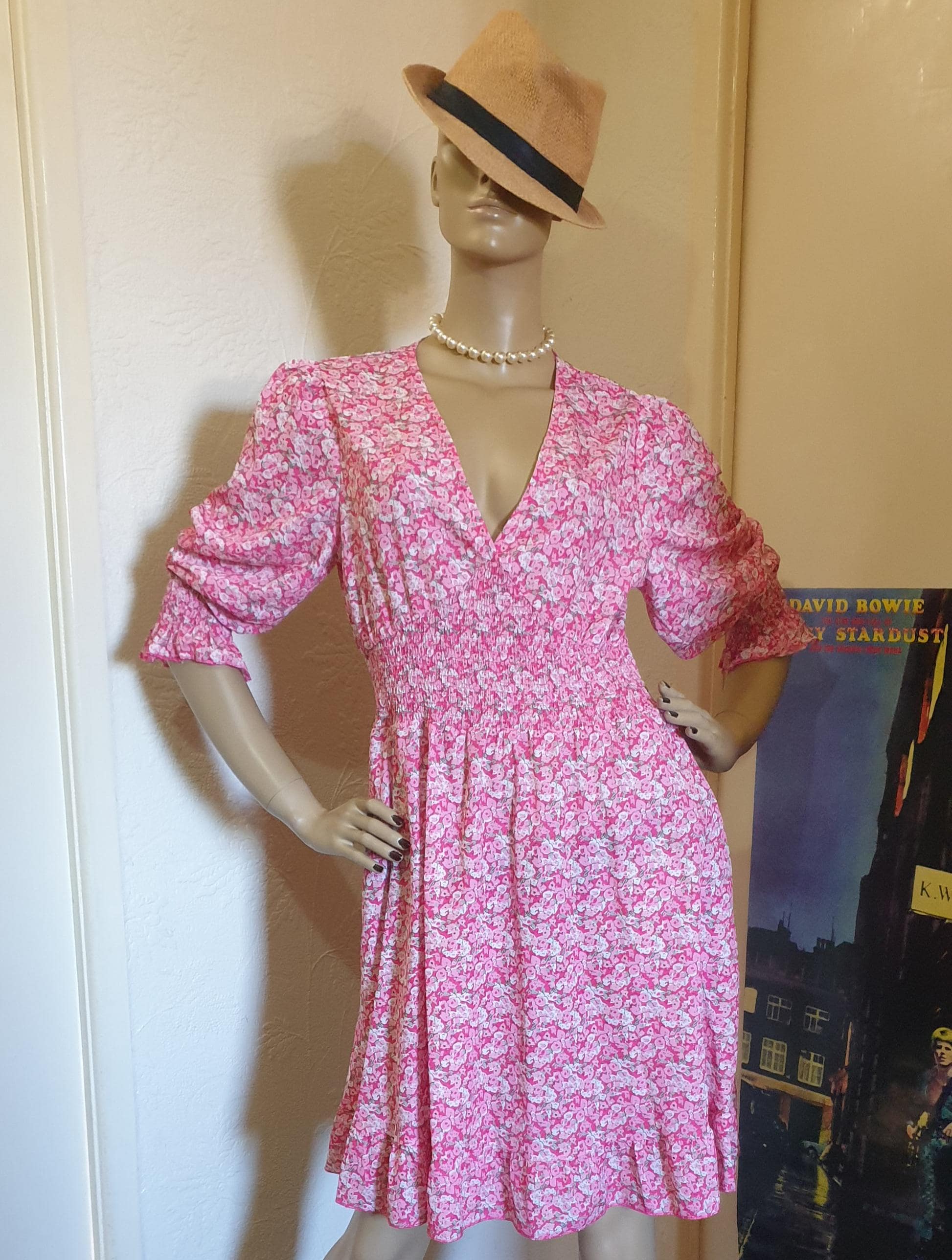 Dorothy Perkins Abito Midi Donna A Pois | Scollo A Cuore, Maniche A Sbuffo, Vestibilità Morbida