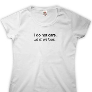 Je M En Fous Shirt Bonjour T Shirt 70s Clothing Paris Etsy New Zealand