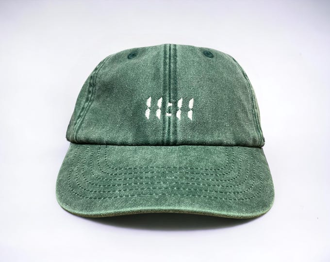 11:11 Embroidered Cap || Vintage Style Washed Low Profile Dad Cap 6 Panel || Colourway Customisable