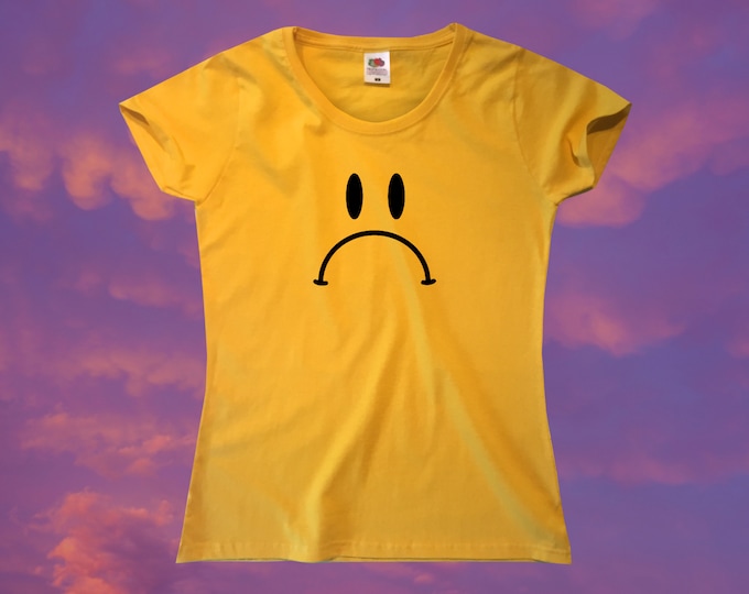 Frowny T-Shirt || Womens XS S M L XL