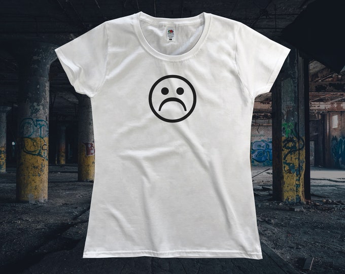Sad Face T-Shirt || Womens XS S M L XL