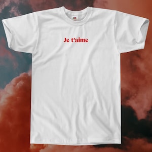 Koszulka Je T'aime || Uniseks/Męski S M L XL