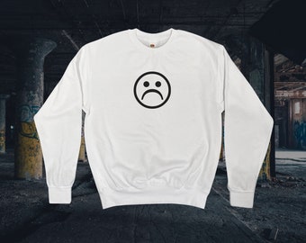 Sad Face Sweatshirt || Unisex Adult / Mens / Womens S M L XL