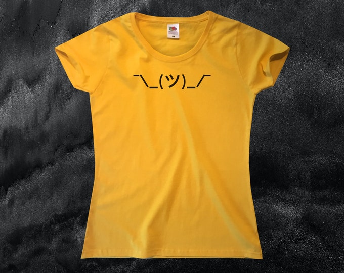 Shrugging Emoticon T-Shirt || Womens XS S M L XL