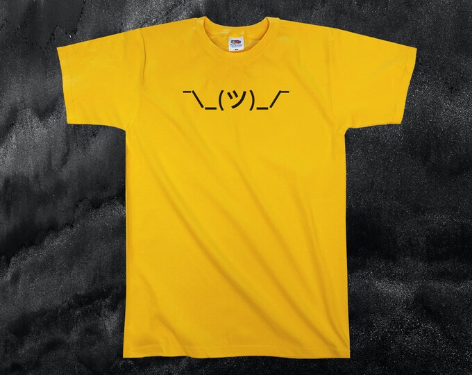 Shrugging Emoticon T-Shirt || Unisex / Mens S M L XL