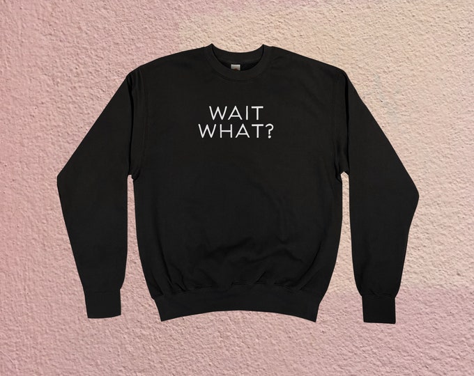 Wait What? Sweatshirt || Unisex S M L XL