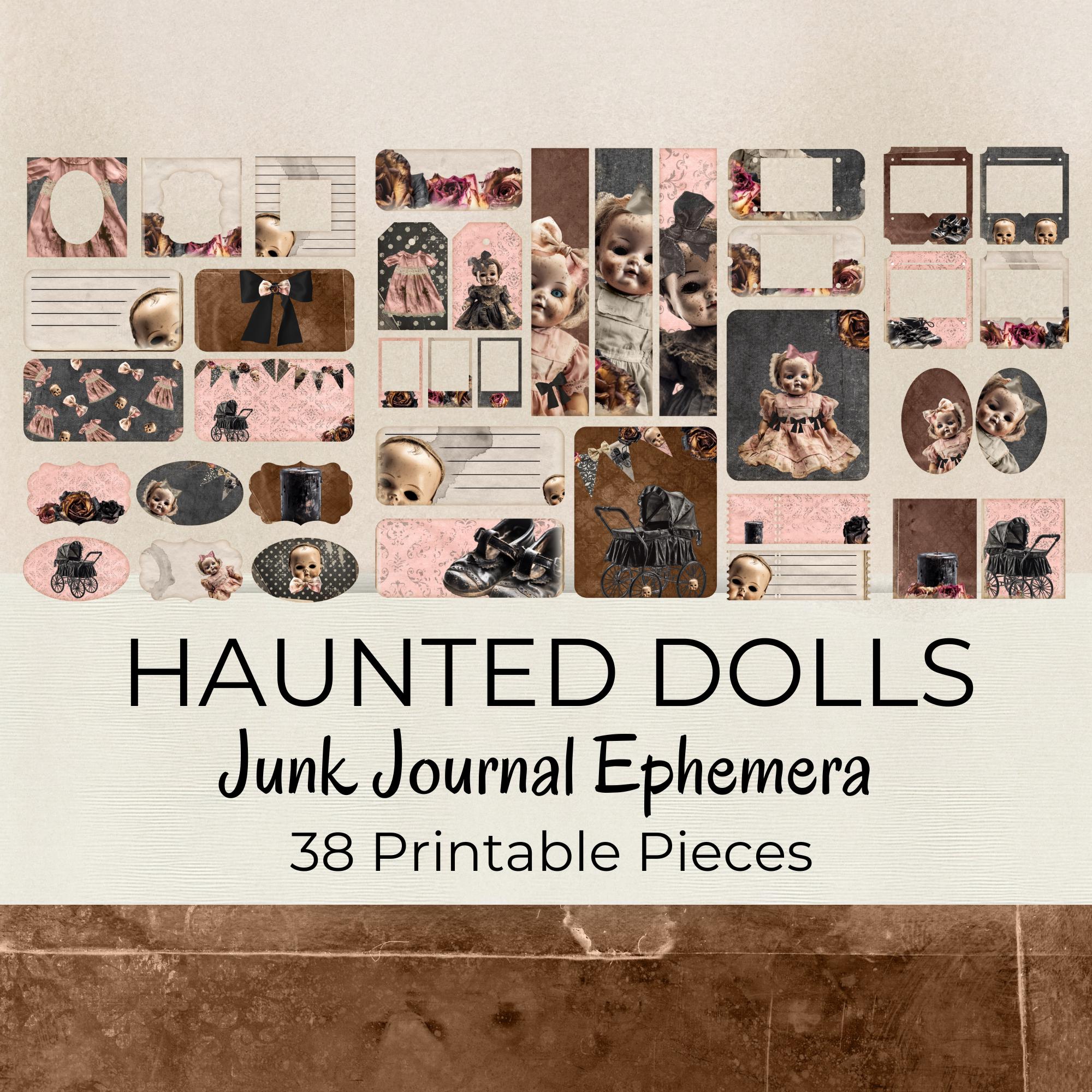 Haunted Dolls Junk Journal Printable Ephemera - Vintage Gothic ...