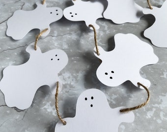 Ghost Garland for Halloween Party - Hanging Banner Decor for Mantel - Indoor Kids Birthday Decoration