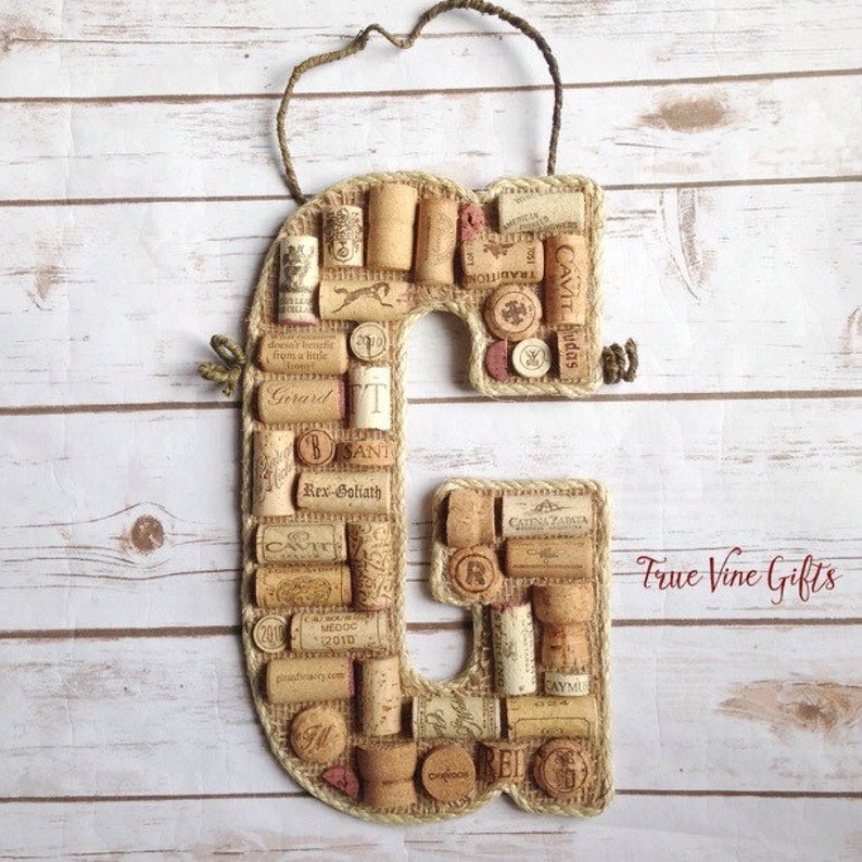 Wine Cork Letter G Doorhanger Etsy