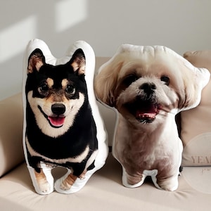 Custom Pet Pillow: Personalized Memorial Gift, Dog or Cat Shaped Cushion