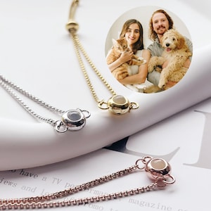 Personalized Custom Projection Photo bracelet ,Women&#39;s Jewelry Gift ， Her Gift ， Wife Gift ，Girlfriend Birthday ,Anniversary Gift