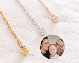 Projection photo necklace,custom photo necklace,custom keychain,pet photo necklace,pet memorial ,Anniversary gift Tenth anniversary