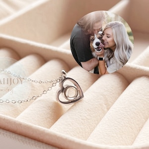 Collar con proyección de fotos personalizado, colgante con foto en el interior, regalo para dama de honor, collar con foto de mascota, joyería de boda, regalo de moda para tu mejor amiga.
