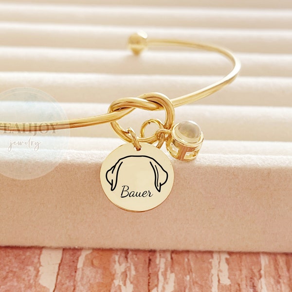 Personalized Dog Photo Projection Bracelet - Pet Memorial Jewelry