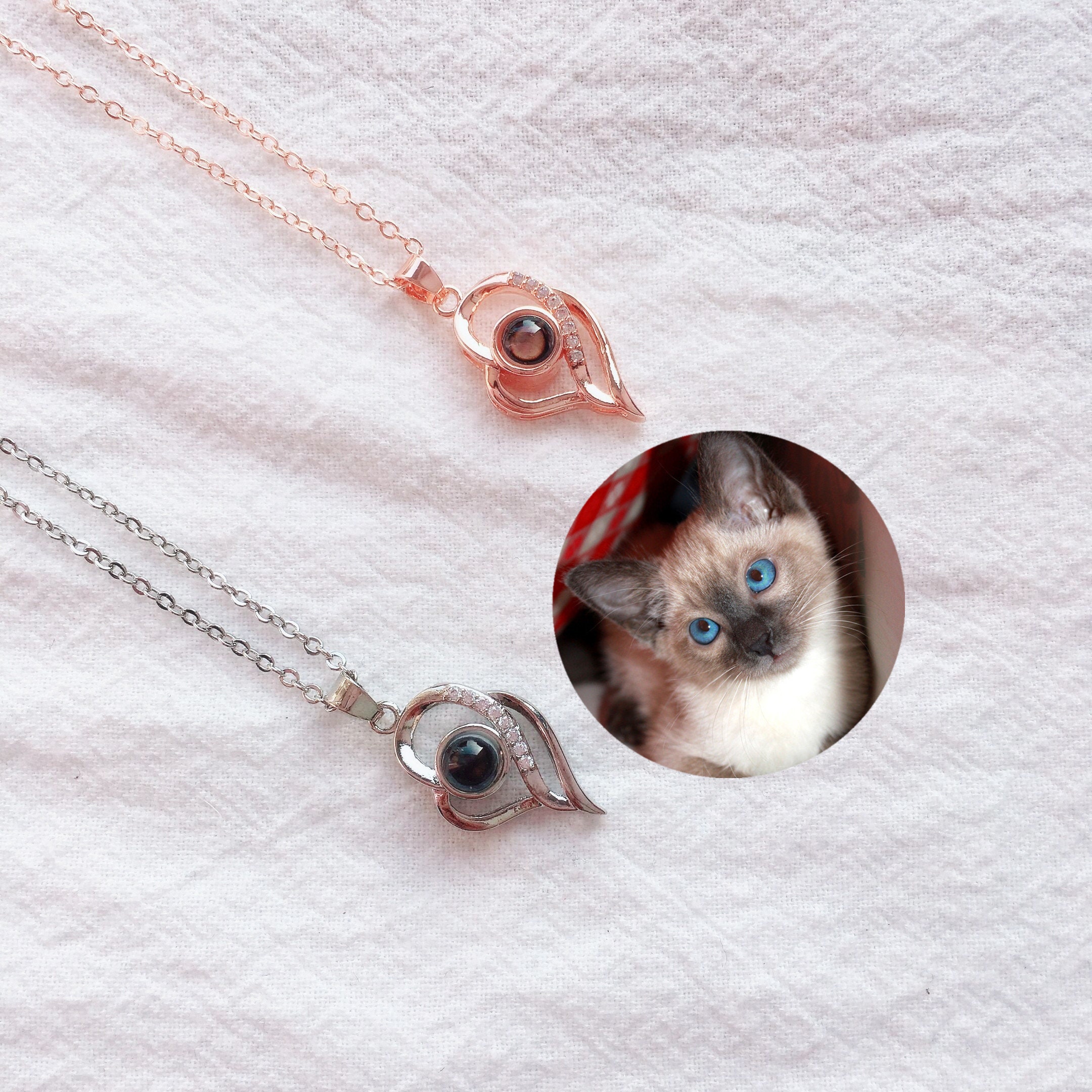 Custom Personalized Projection Necklace Projection Photo Etsy