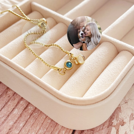 Bracciale fotografico con proiezione personalizzata, braccialetto  portafortuna, regalo di gioielli da donna, regalo per lei, regalo per la  moglie, compleanno della fidanzata, regalo di anniversario -  Italia