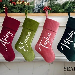 2026 Family Christmas Velvet Stockings,Personalized Christmas Stocking,Family Stockings With Name,Monogram Stockings,Holiday Decor Gift