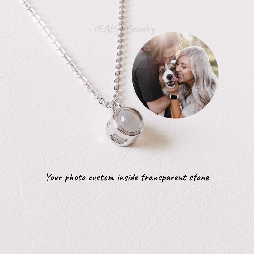 Custom Projection Photo Necklace Pendant or Bracelet Etsy