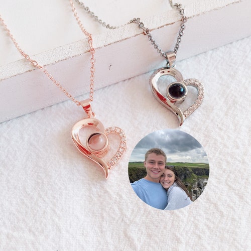 Custom photo necklace key necklace,projection necklace,memorial gift,anniversary gift,Valentine's Gift