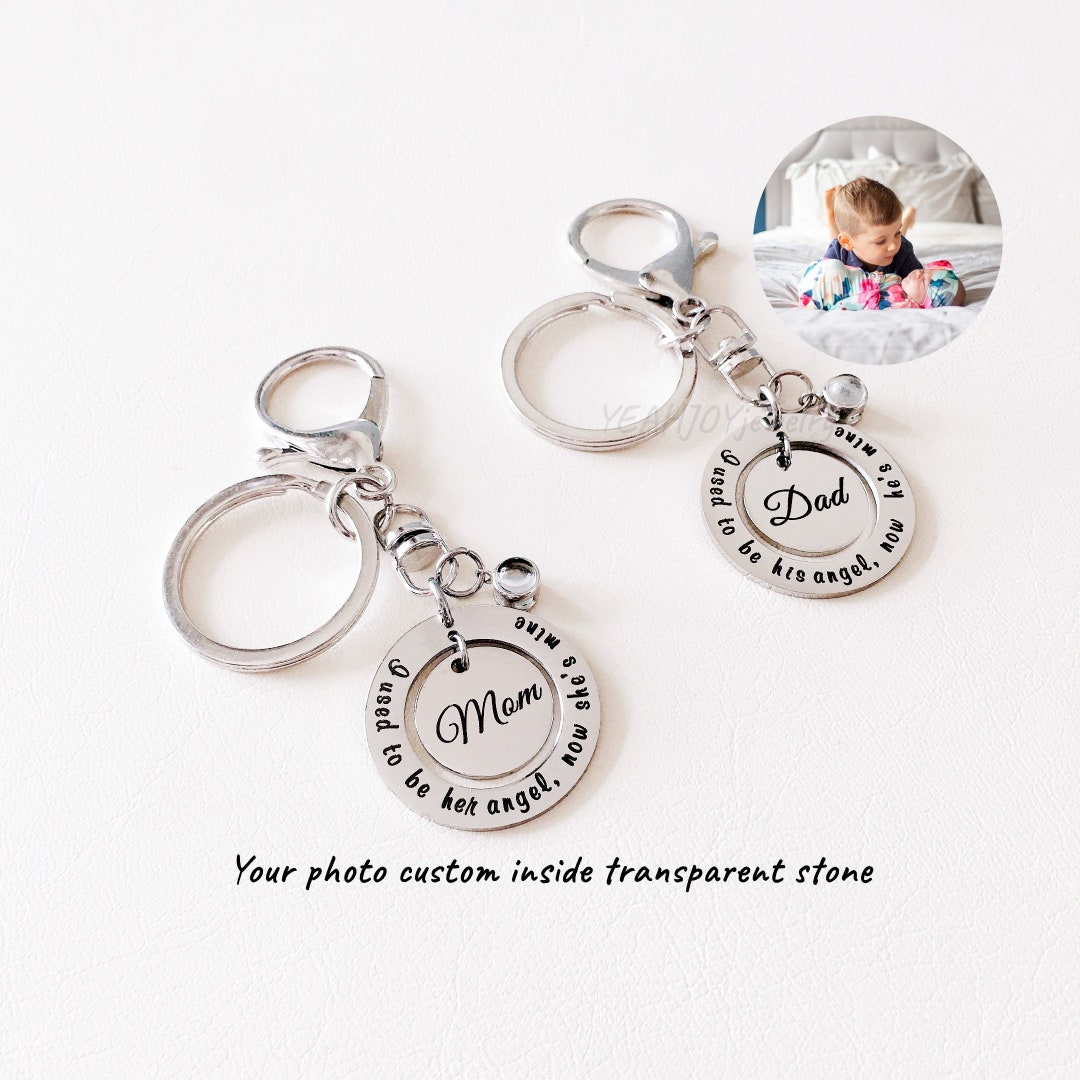 Custom Keychain,projection Photo Keychain ,dad Photo Keychain,mama Photo Keychain,personalized
