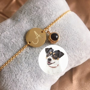 Pulsera con letras, pulsera con foto de proyección personalizada, regalo de joyería para mujer, regalo para ella, regalo para esposa, regalo de cumpleaños para novia, regalo de aniversario
