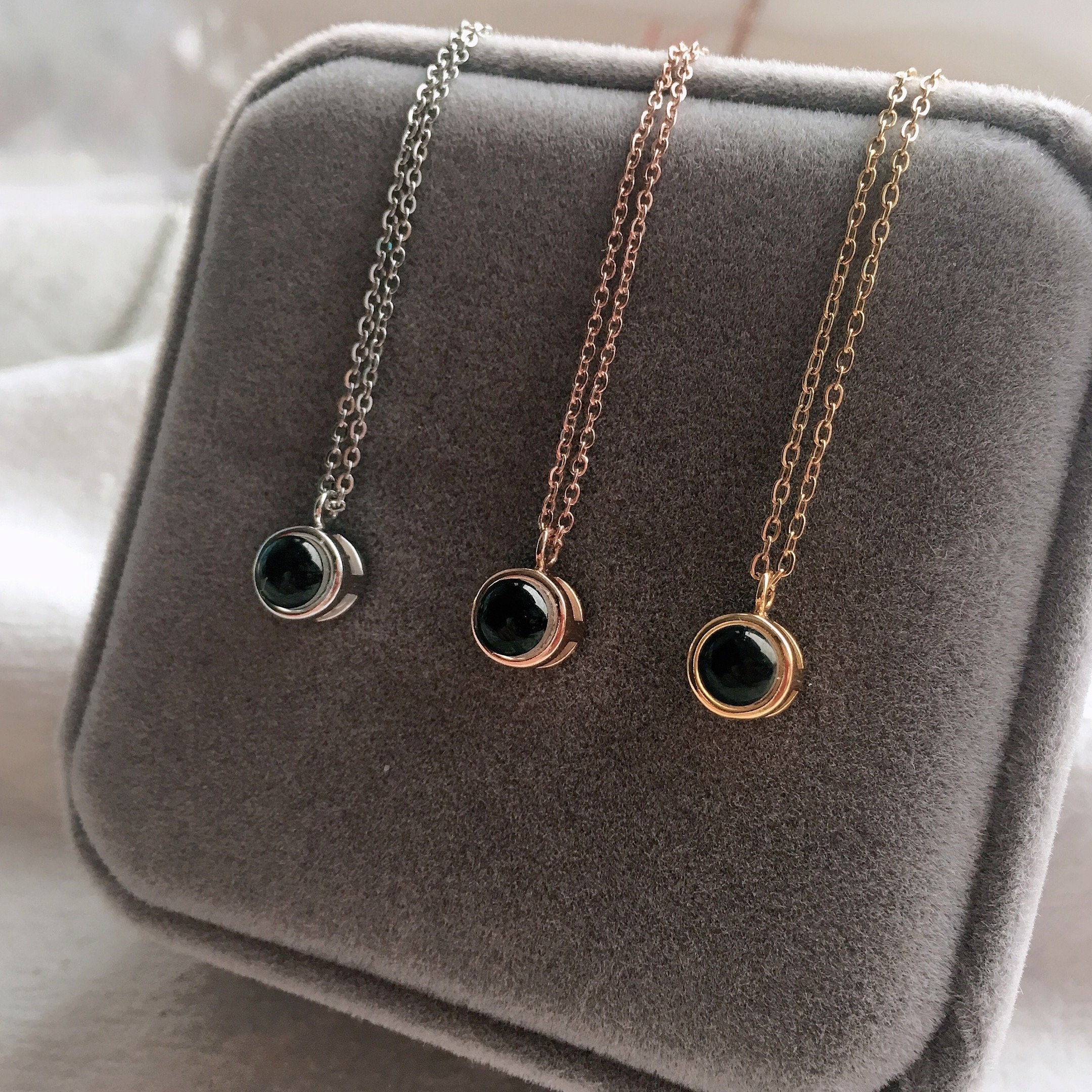 Custom Projection photo necklace Pendant or bracelet Etsy