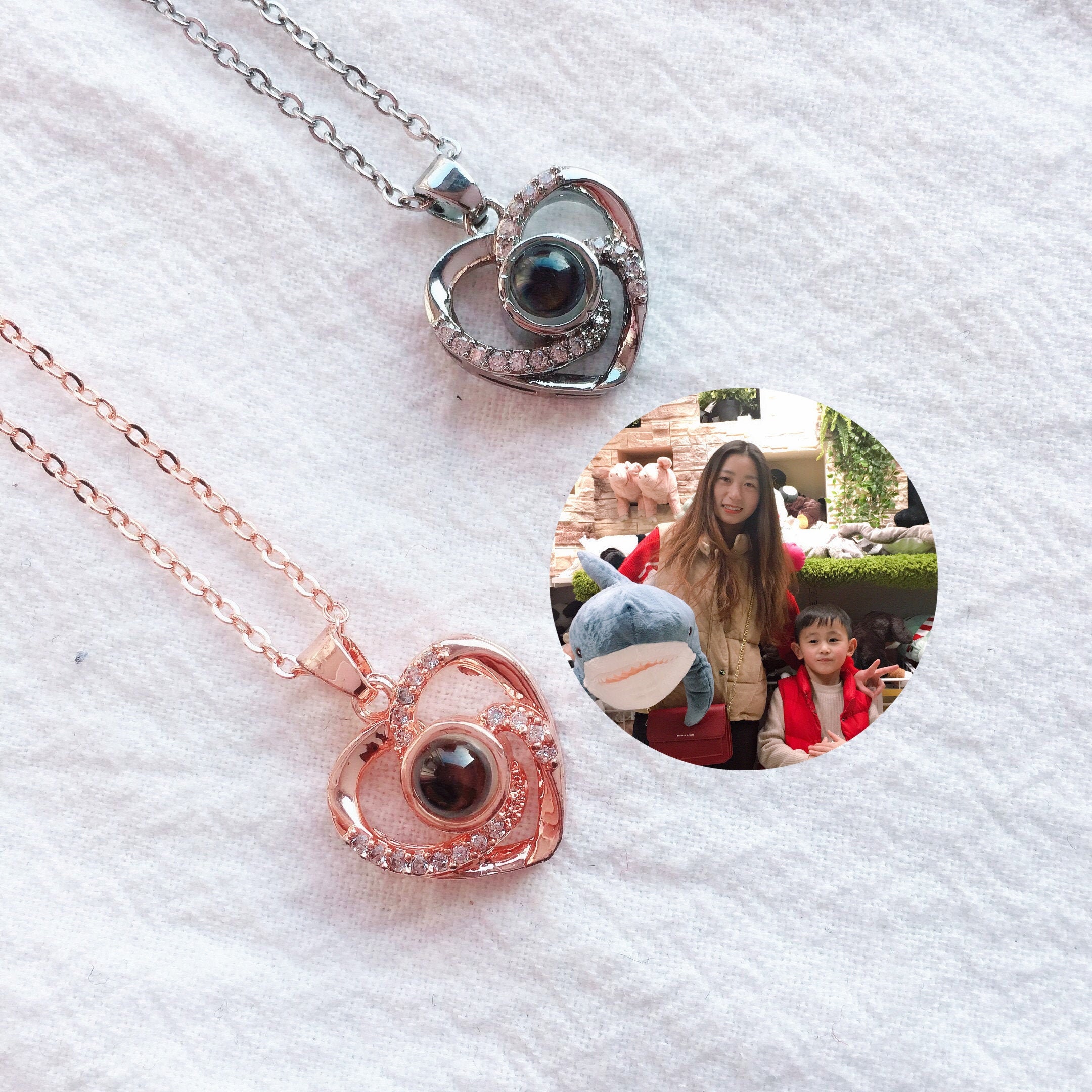 Custom Personalized LOVE Projection Necklace Projection Photo Etsy