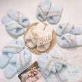 Custom Fluffy Cross Slippers: Bridal Party Gift