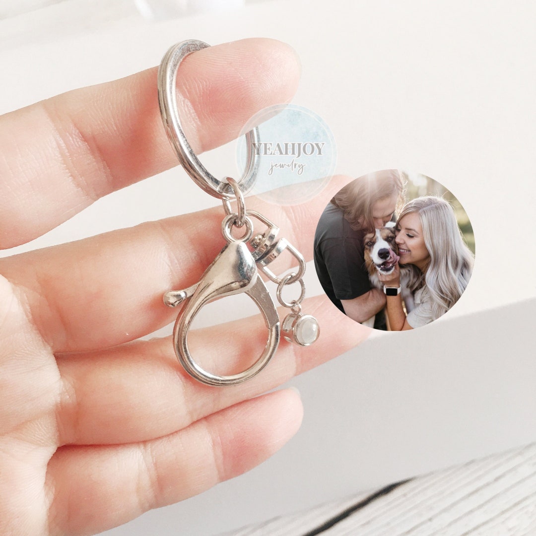 Projection Photo Keychain, Bar Keychain, Personalised Photo Keychain, Anniversary Gift, Picture