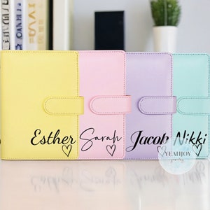 Personalized 100 Envelopes Money Saving Challenge Binder,100 Envelope Challenge Binder,Budget Book With Cash Envelopes,With Cash Envelopes