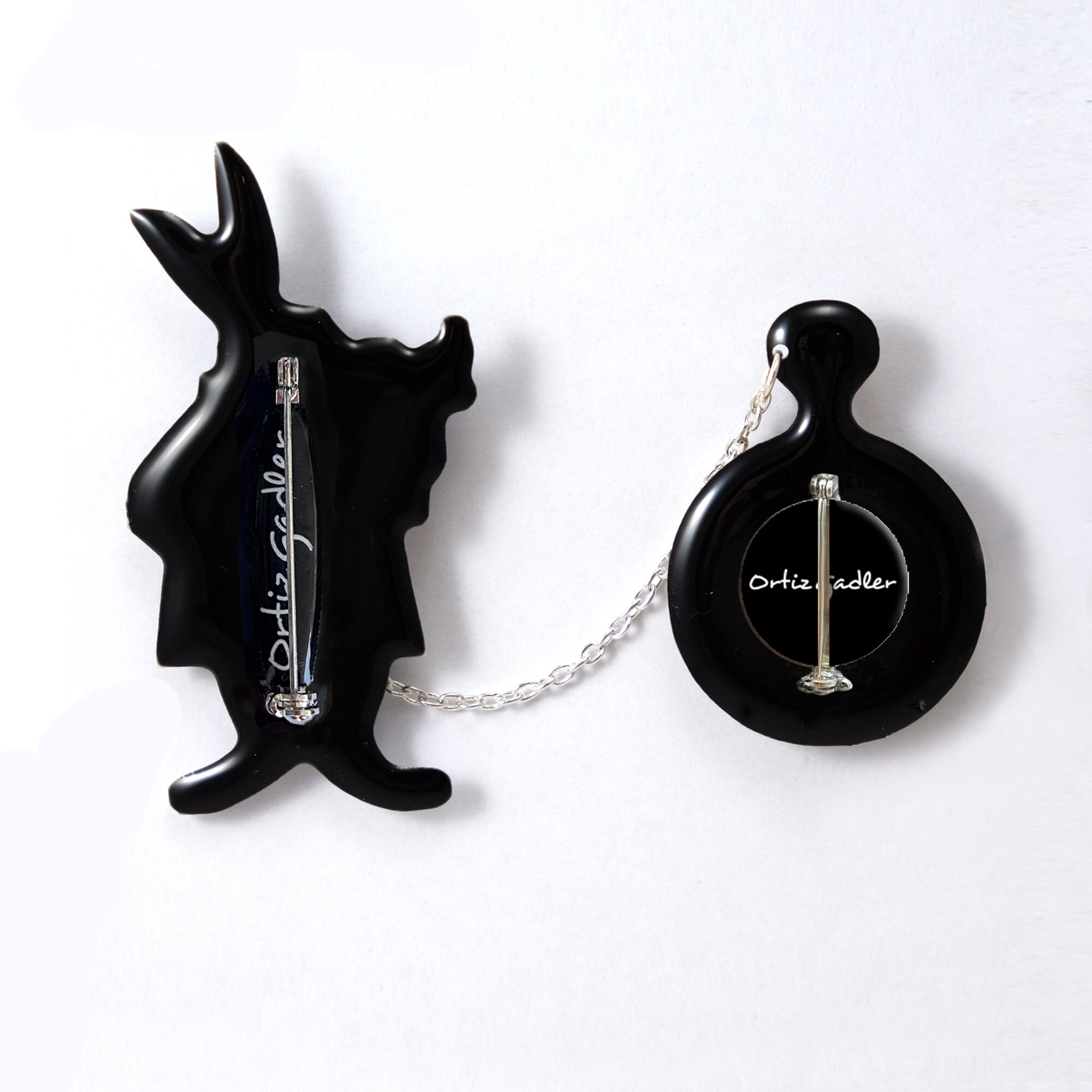 White Rabbit Brooch: Upcycled Paper Collage Pin, Handmade in Italy