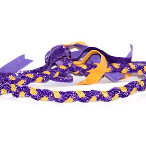 Purple Glitter and Gold Geauxband