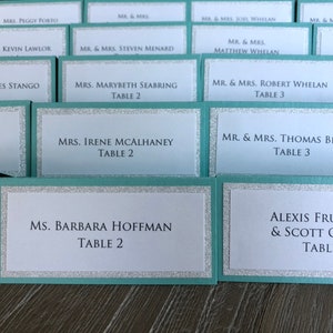 Tented Glitter Place Card | Seating Chart | Escort Card | Food Tent